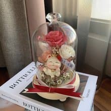 開幕誌慶 永生花 招財貓 玻璃罩 開幕花禮 祝賀禮