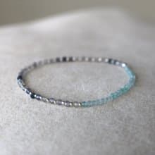 手環 磷灰石 藍寶石 天然石 - 漸入佳境 -