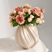 仿真暮粉頌歌 Rosé Nocturne花束花瓶組 Meric Garden