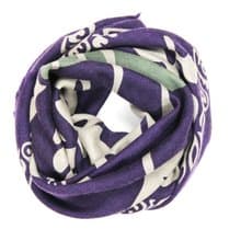 Carré Laine Monstera Prune羊毛方形圍巾