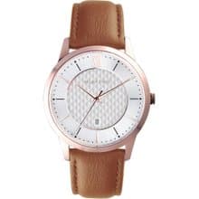 RELAX TIME 石英款 立體格紋時尚男錶 -玫瑰金 (RT-118-3M) 42mm