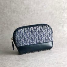 【 日本直送　名牌中古包 】Christian Dior クリスチャン ディオール トロッター ポーチ ネイビー vintage ヴィンテージ pin86n