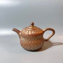 柴燒金屬光澤金彩風化肌理茶壺 / 容量200cc