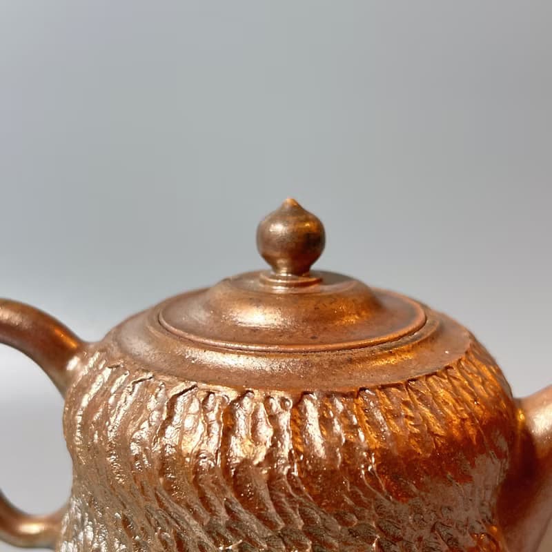 柴燒金屬光澤金彩風化肌理茶壺 / 容量200cc