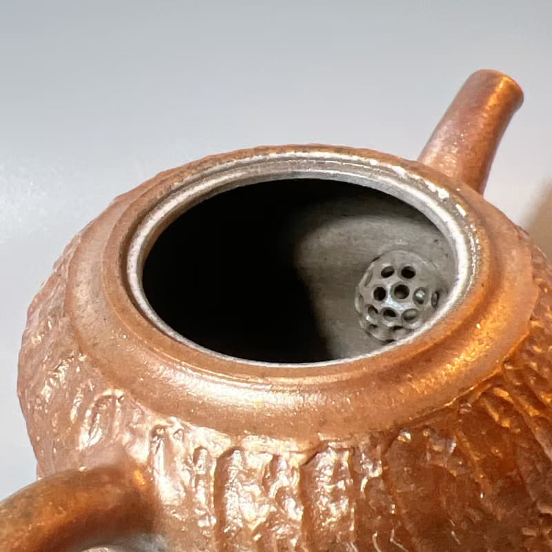 柴燒金屬光澤金彩風化肌理茶壺 / 容量200cc