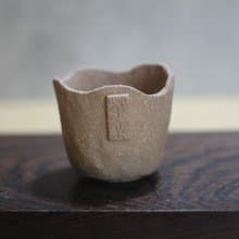 【送禮好物】35ml 波浪 手捏茶杯 小酒杯 陶作家葉佳佩製