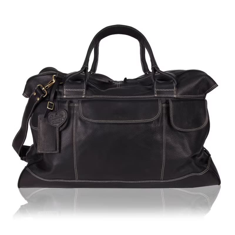 Handmade, Soft Leather Luggage Bag, Holdall, Travel, Business Bag, Overnight Bag
