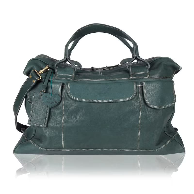 Handmade, Soft Leather Luggage Bag, Holdall, Travel, Business Bag, Overnight Bag