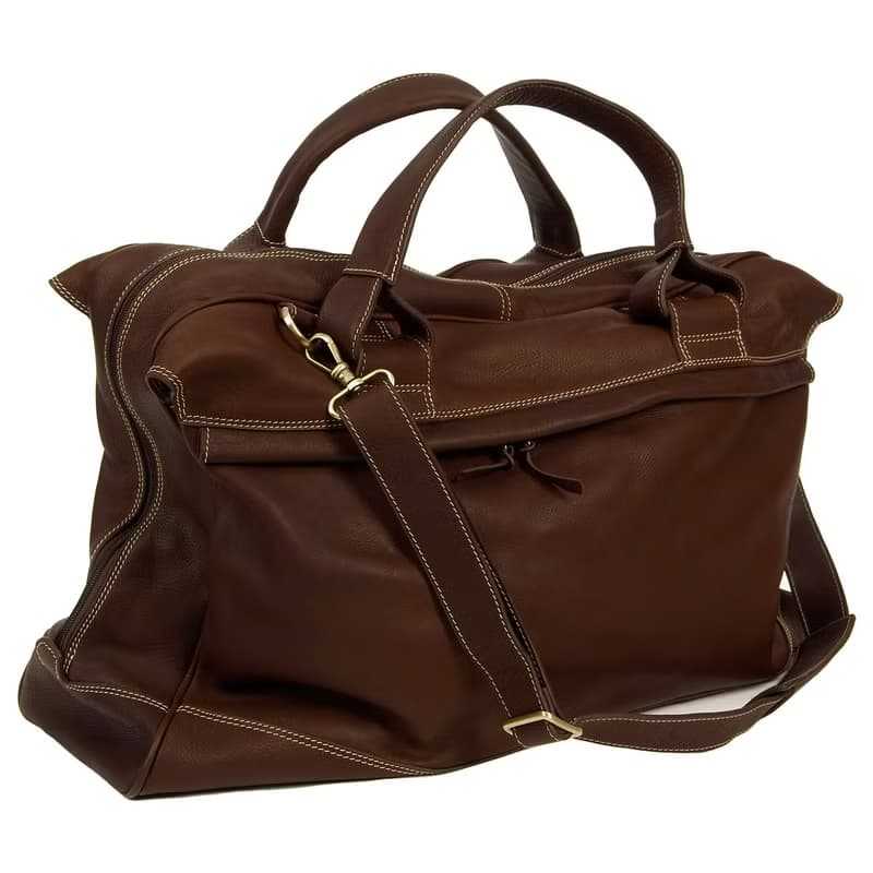 Handmade, Soft Leather Luggage Bag, Holdall, Travel, Business Bag, Overnight Bag