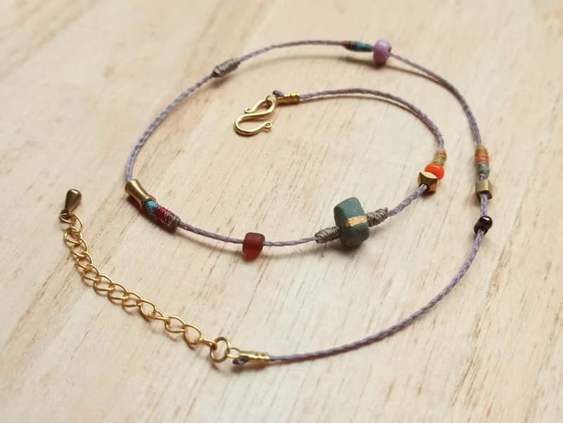 手編雙圈南美蠟線彩繩手鏈(兩色可選)