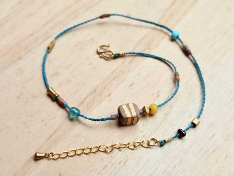 手編雙圈南美蠟線彩繩手鏈(兩色可選)