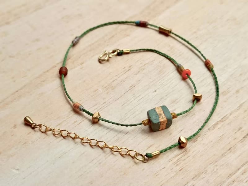 手編雙圈南美蠟線彩繩手鏈(兩色可選)