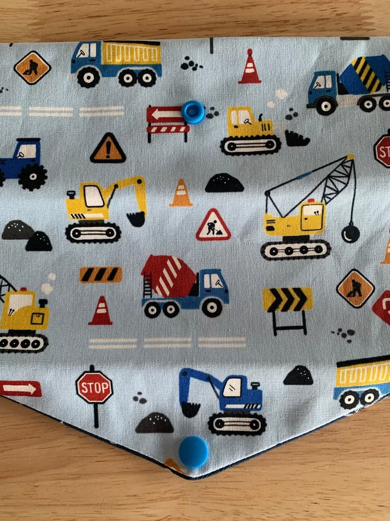 文青風環保純棉筷袋 工程班車車 可愛藍 日本 潮物 收纳 手作餐具