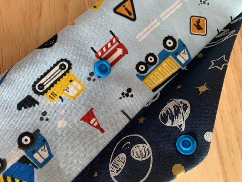 文青風環保純棉筷袋 工程班車車 可愛藍 日本 潮物 收纳 手作餐具