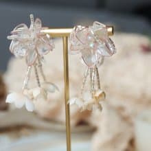 柔彩之夢  2way 可拆式染燙花樹脂耳環 耳夾