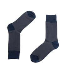 竹節紋理紳士襪 沉穩藍