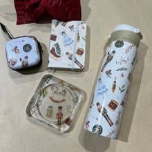 聖誕交換禮物 保溫瓶 日記本 收納盒 杯墊燭台 蝶古巴特 紙藝拼貼