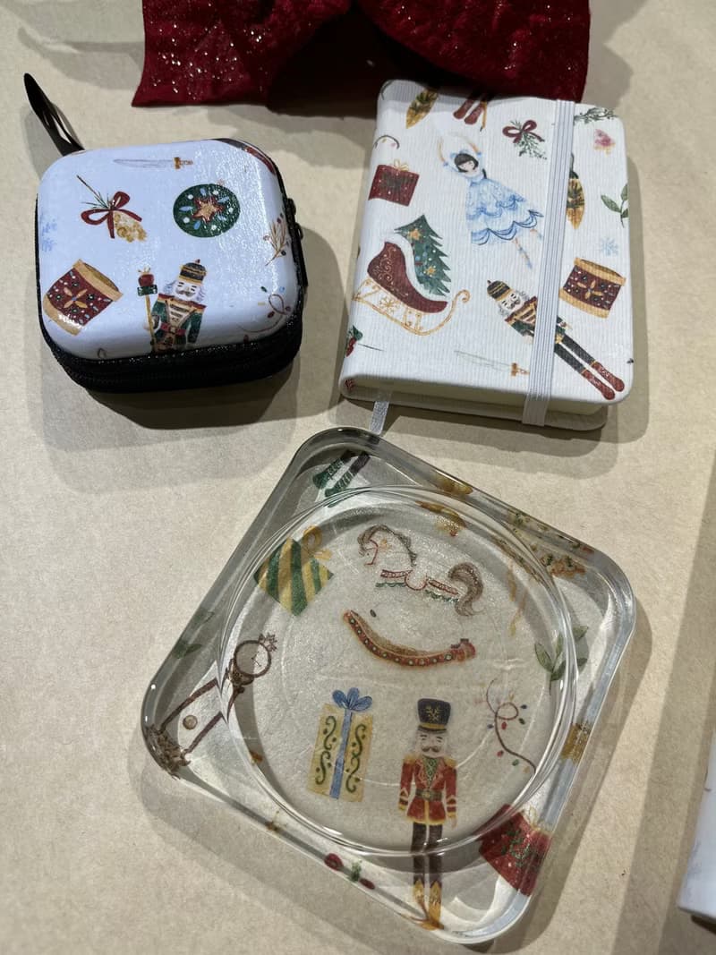 聖誕交換禮物 保溫瓶 日記本 收納盒 杯墊燭台 蝶古巴特 紙藝拼貼