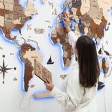 LED 牆藝術 世界旅行地圖 家居裝飾 喬遷禮物