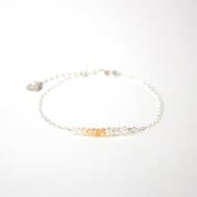 簡約漸變色黃水晶配925銀手鏈 // 十一月份生日石