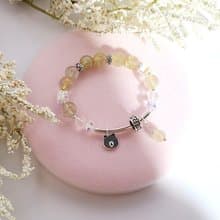 萌萌X財運 - 天然金髮晶手鍊/白水晶手鍊