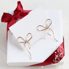 14kgf-vibrant ribbon pierced earrings