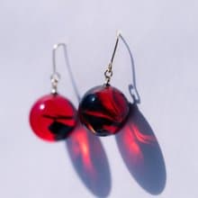 ORBピアス/イヤリング -Red Amber-
