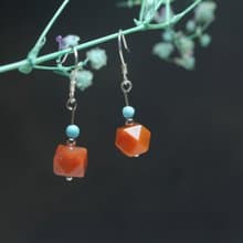 【南紅耳墜】天然南紅瑪瑙 S925銀耳墜 簡約大方耳飾耳環