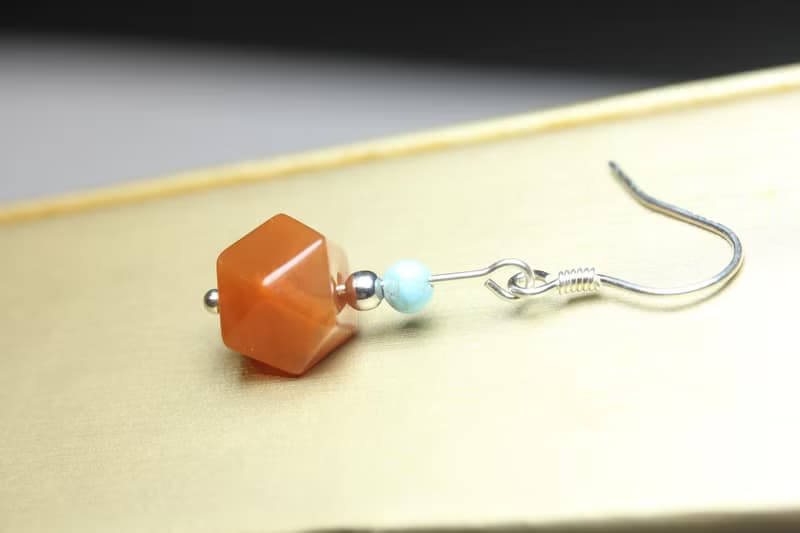 【南紅耳墜】天然南紅瑪瑙 S925銀耳墜 簡約大方耳飾耳環