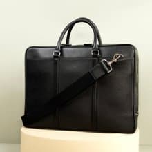 Slim Leather Briefcase Black for Men
