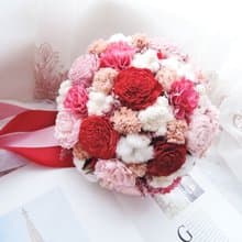圓形乾燥花捧花【紅粉知己】紅色捧花