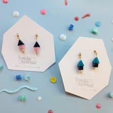 你好彩色系列-糖果房子 耳環/耳飾