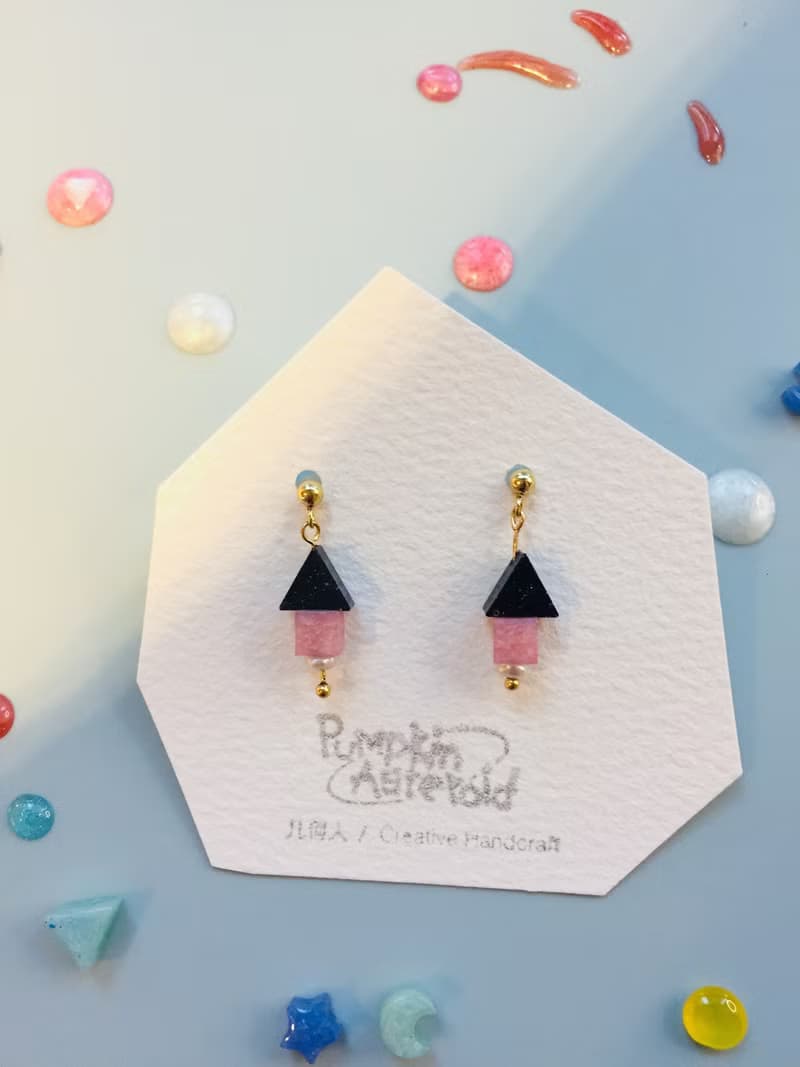 你好彩色系列-糖果房子 耳環/耳飾