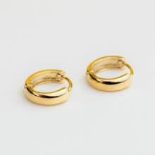 【熱賣款】Bold Hoops 經典整圈耳環 • 純14K金耳環 • 禮物首選
