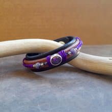Purple Zirconia Diamond Bracelet, Silver 925 Bangle, Unique Woman Gift Idea