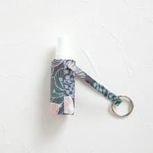 【BAC/ 酒精噴瓶隨身袋】灰底百花 防水尼龍布 可調長短可掛!