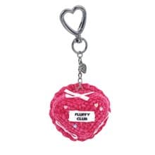 HEART LOVE  MINI CAKE  KEYCHAIN (RASPBERRY PINK CREAM)