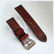 Watch strap, vintage model, genuine leather, brown, size 18 mm., 20 mm., 22 mm.,