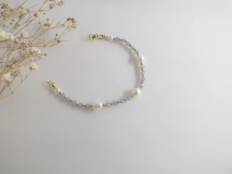 【手鍊】14K 注金 包金  藍天使  珍珠手鍊