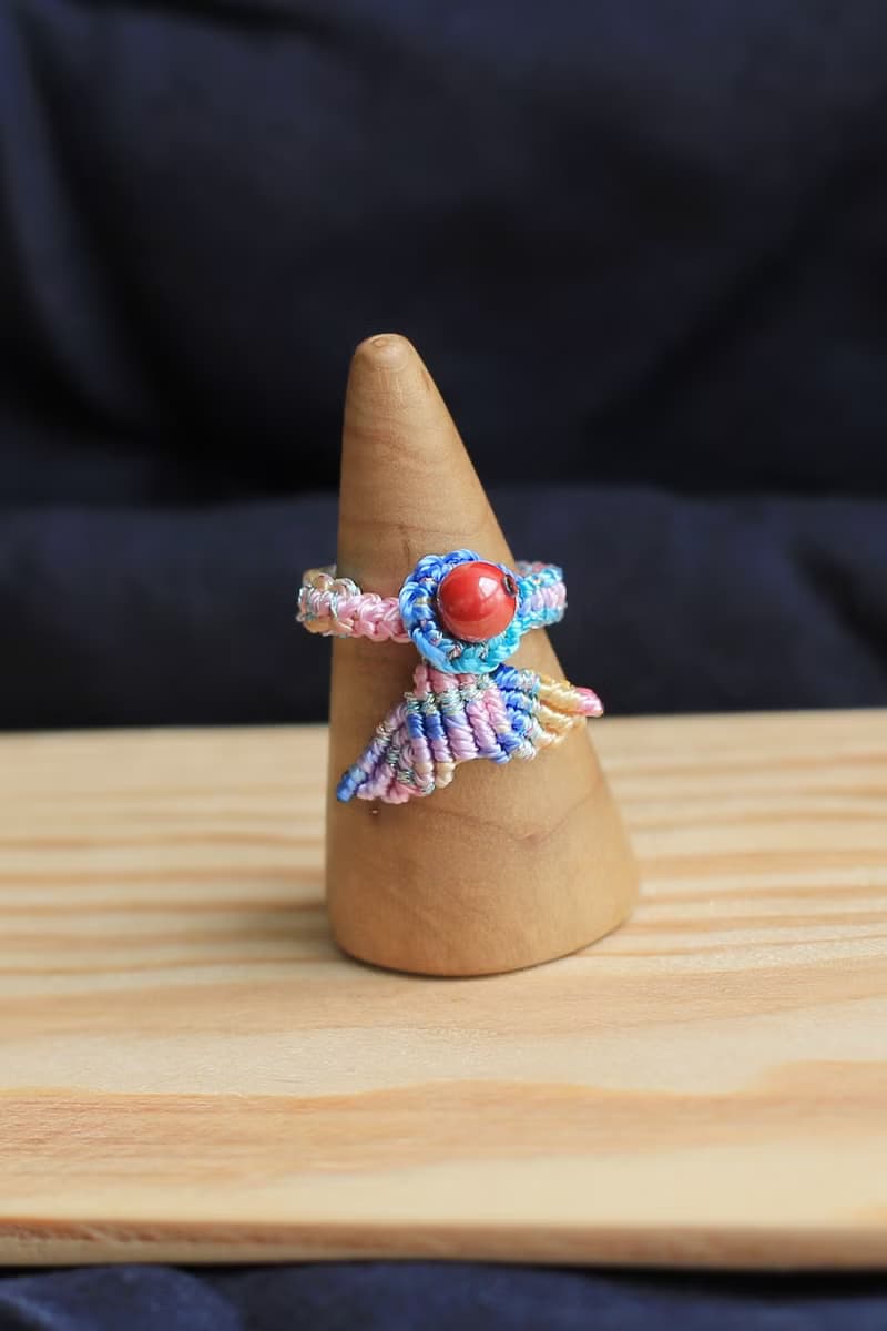 春秋手作繩編 | 鳳尾結手繩 魚尾戒指 | 編繩顏色可指定