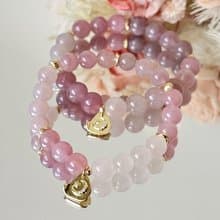漸層馬粉設計款-漸層馬粉/愛情/貴人/水晶手鍊/人緣/馬粉晶