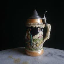 【老時光 OLD-TIME】早期德國海德堡陶瓷啤酒杯