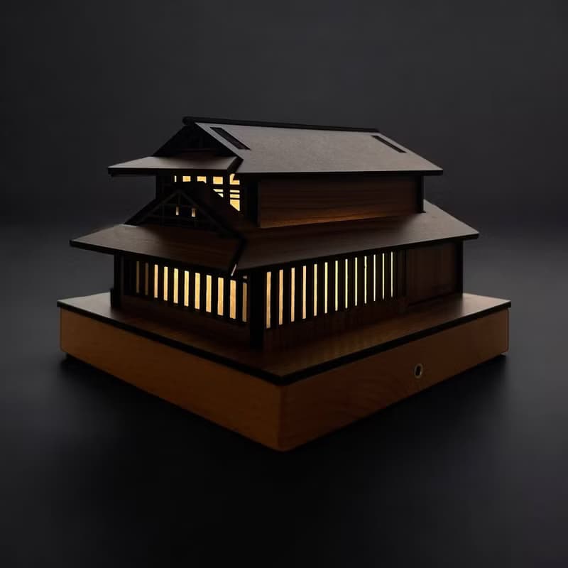 【日式夜燈-井宿一/湯井院】桌燈/桌面擺件/原創設計/USB