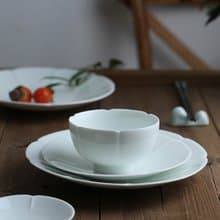 葵口飯碗 暖白釉餐具 中式宋風 景德鎮白瓷 輕薄款