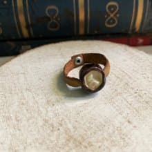 戒指 日本白瓷 自然釉色 無限看不膩色調 真皮革 設計等級