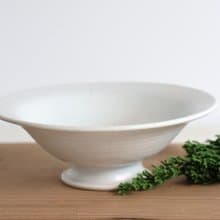 潤白梅灰高足盤