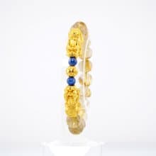 寶麗金珠寶-黃金貔貅鈦晶造型手鍊