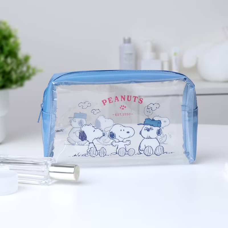 Peanuts史努比TPU透明收納包 中長型-Snoopy 隨身化妝包