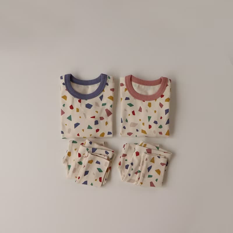 韓國彈力棉質彩色寶石家居服套裝Jewelry Bar Bodysuit Set