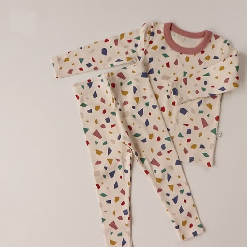 韓國彈力棉質彩色寶石家居服套裝Jewelry Bar Bodysuit Set